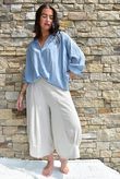 Shayle Indian Cotton Smock Shirt Denim